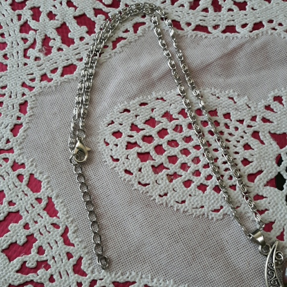 Bohemian Cabochon Glass Moon Necklace - Picture 3 of 3